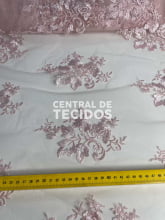 Tule Bordado Juliana Rosa Bebe