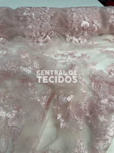 Tule Bordado Juliana Rosa Bebe