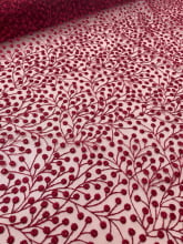 Tule Bordado Nice Vinho Bordo