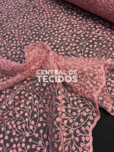 Tule Bordado Nicey Rosé
