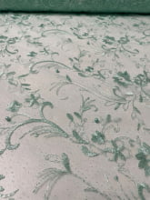 Tule Bordado Turim Verde Menta 