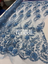 Tule Design Glitter 3D New Azul Serenity