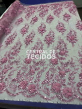 Tule Design Glitter 3D New Rosa Chiclete