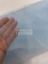 Tule Cristal Diamante 3,00m Azul Bebe