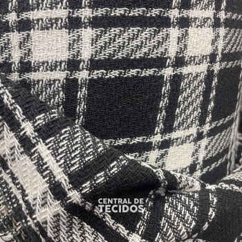 Tweed Nuk Xadrex | Preto e Off-white