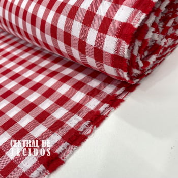 Oxford Xadrez Fio Tinto Vermelho M