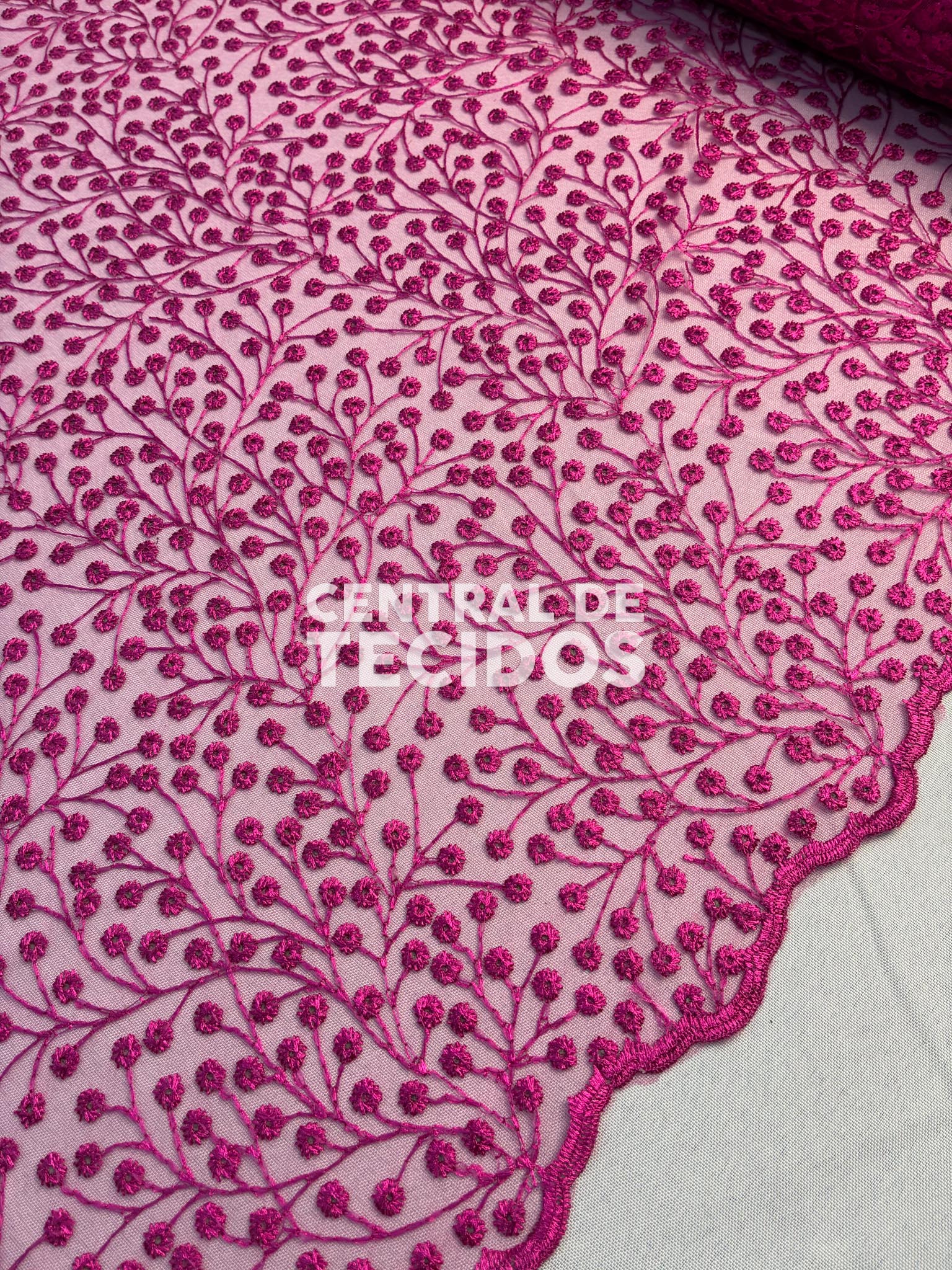 Tule Bordado Nicey Pink