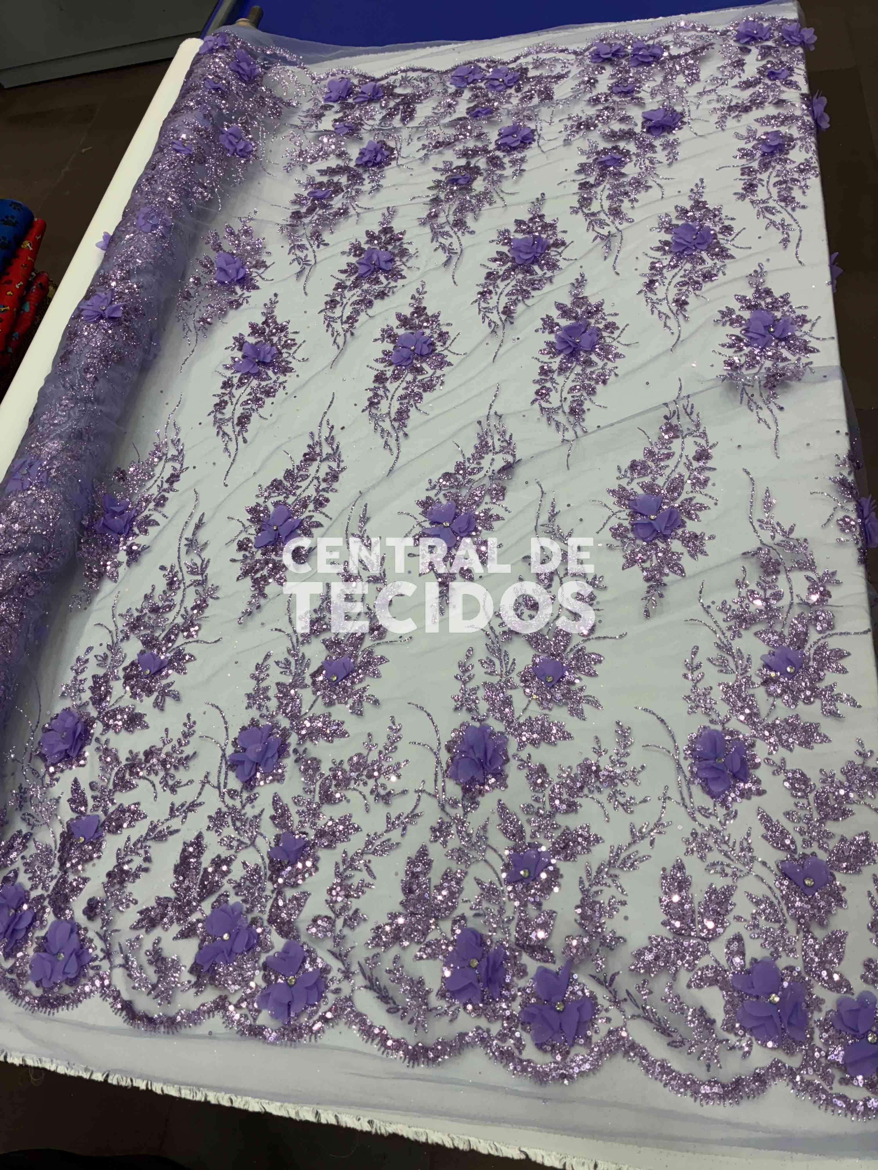 Tule Design Glitter 3D New Lavanda